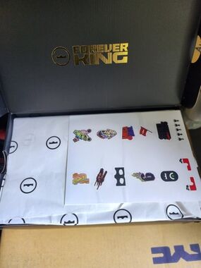 Forever King Gift Box with Branded Tissue and Sticker Sheet - Black & Gold